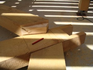 On taille le tenon dans 